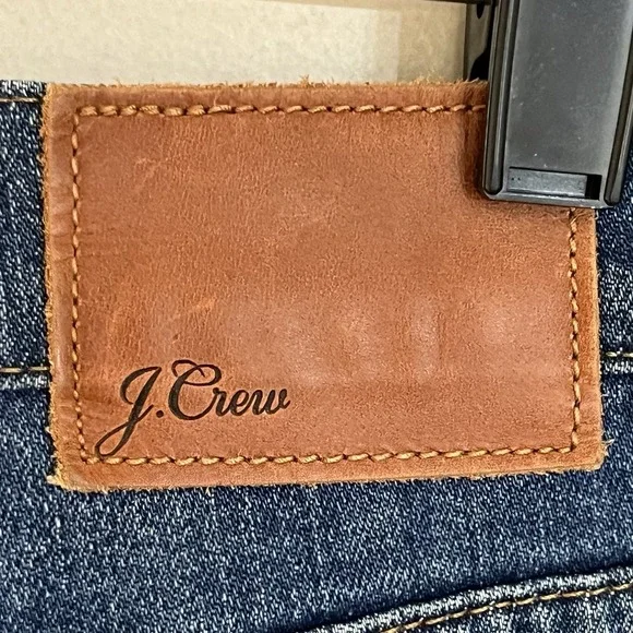 J. Crew Women's Ankle Length Distressed Raw Hem Medium Wash Jeans Size 29 - Picture 12 of 15